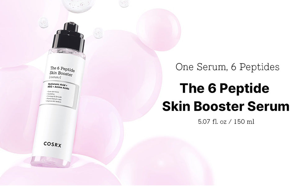 COSRX 6X Peptide Collagen Skin Booster Toner Serum for Dull & Uneven Skin, Preps Skin with Copper Peptides, GHK-Cu, Skin Renewal Boosting Facial Essence, Korean Skin Care, 5.07 oz
