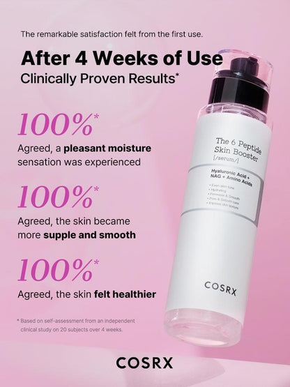 COSRX 6X Peptide Collagen Skin Booster Toner Serum for Dull & Uneven Skin, Preps Skin with Copper Peptides, GHK-Cu, Skin Renewal Boosting Facial Essence, Korean Skin Care, 5.07 oz